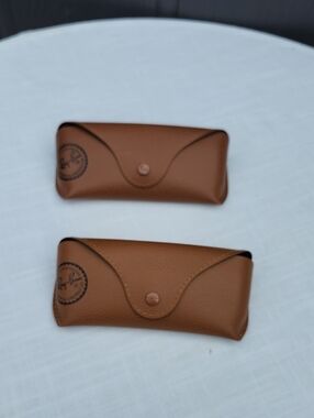 Ray-Ban Brown Leatherette Sunglass Cases - Pair (ONLY CASE)